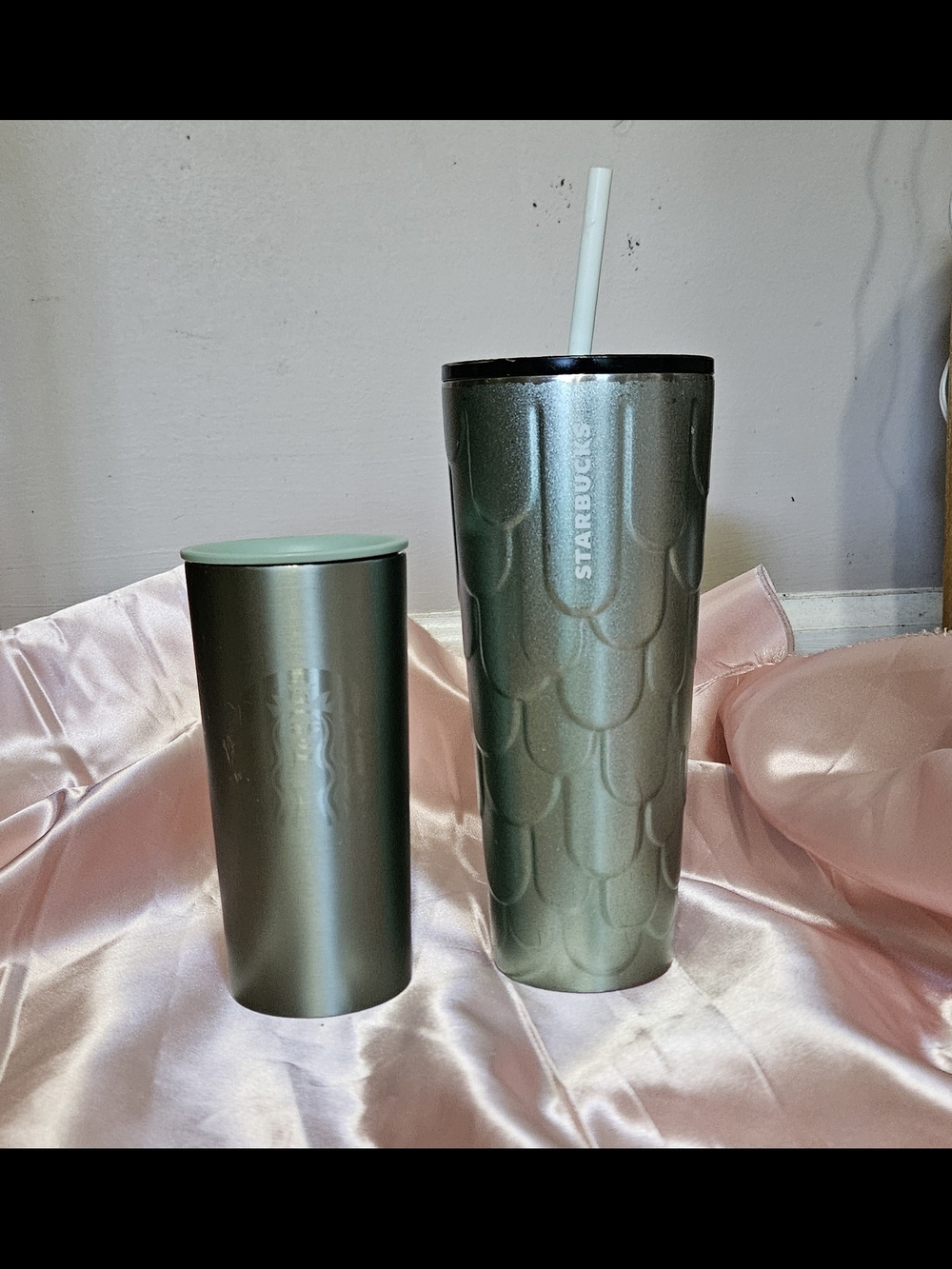 Starbucks Metallic Green Insulated Tumbler - 2-Piece Set